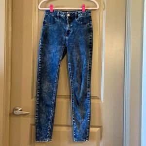 American Eagle women’s Acid Wash Jeggings Size 4